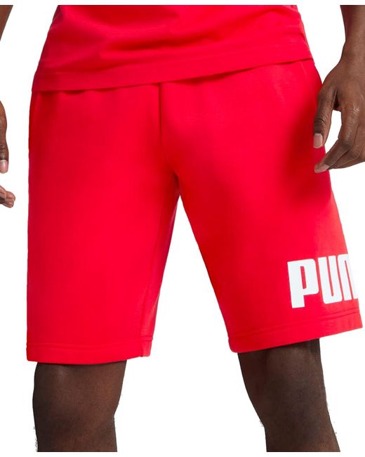 PUMA Red Logo Drawstring Shorts for men