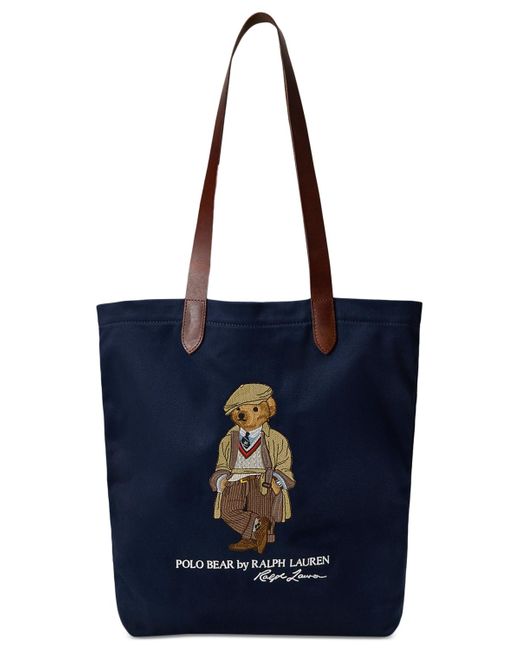 Polo Ralph Lauren Blue Polo Bear Twill Shopper Tote for men