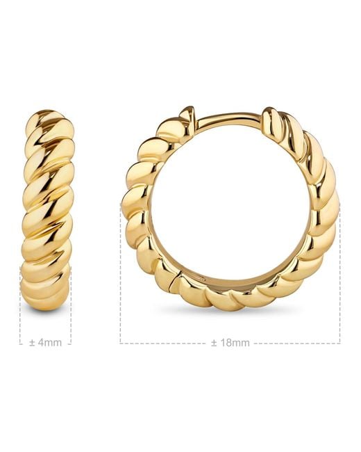 DEVATA Metallic Rope Hoop Earrings