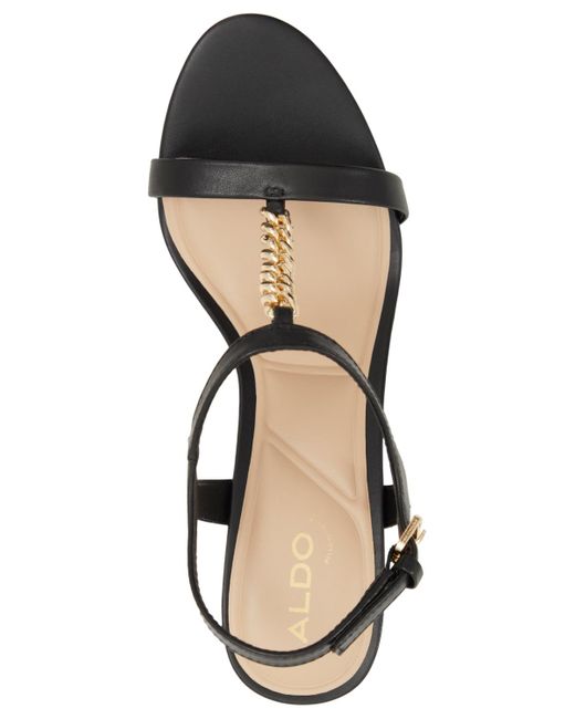 ALDO Black Clelia Chain Platform Dress Sandals