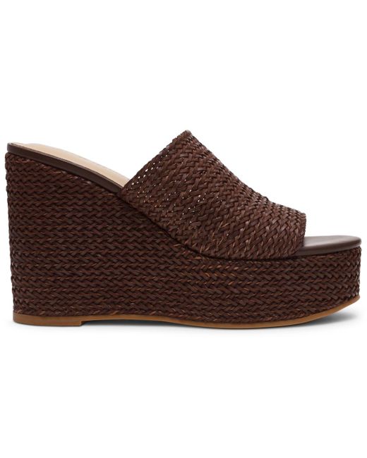 Steve Madden Brown Cassi Platform Wedge Slides