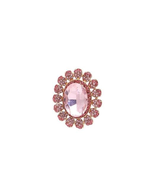 SOH Pink Romance Oval Statement Ring