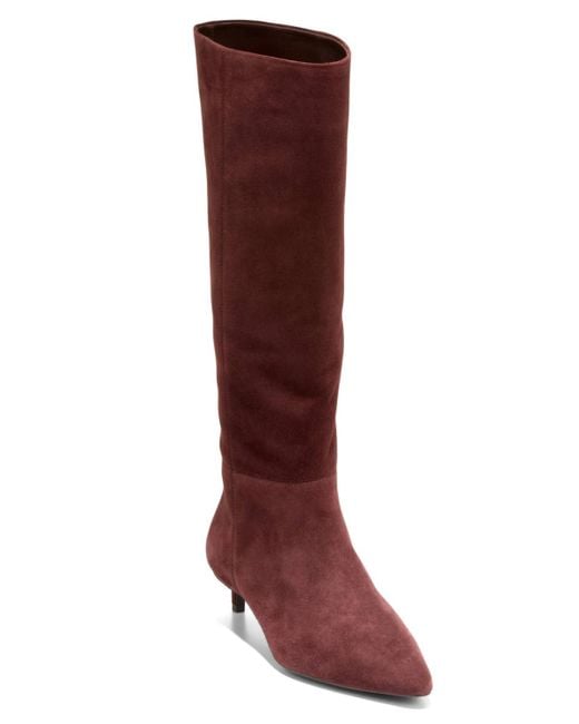 Cole Haan Red Go-to-janece Pointed Toe Dress Boots