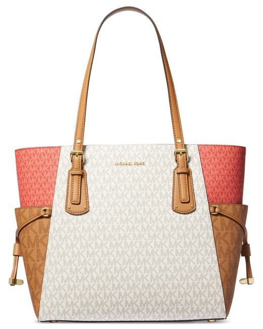 Michael Kors Red Michael Voyager East West Tote