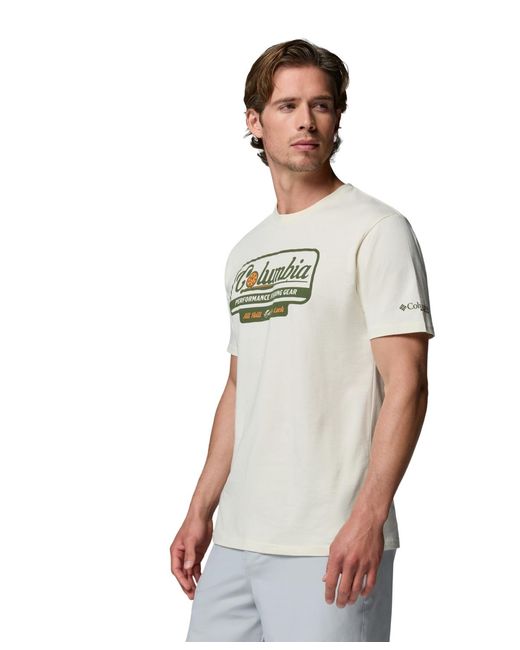 Columbia White Pfg Jake Graphic T-shirt for men
