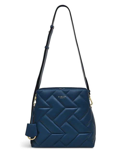 Radley Blue Dukes Place Small Compartment Leather Crossbody
