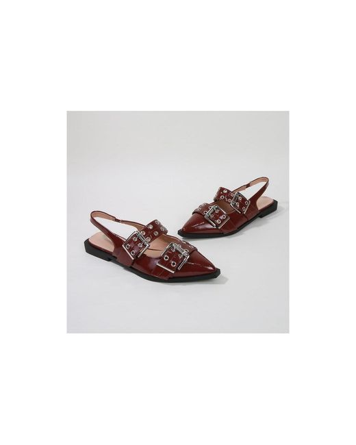 BERNESS White Addison Slingback Flats
