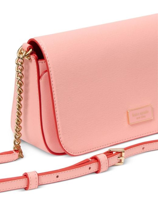 Kate Spade Pink Serena Pop Trim Chain Leather Wallet