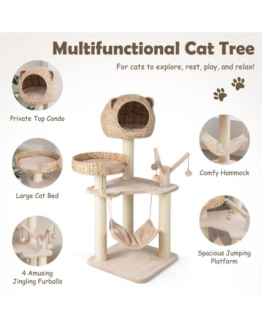 Cozito Metallic Cat Tree Multi-level
