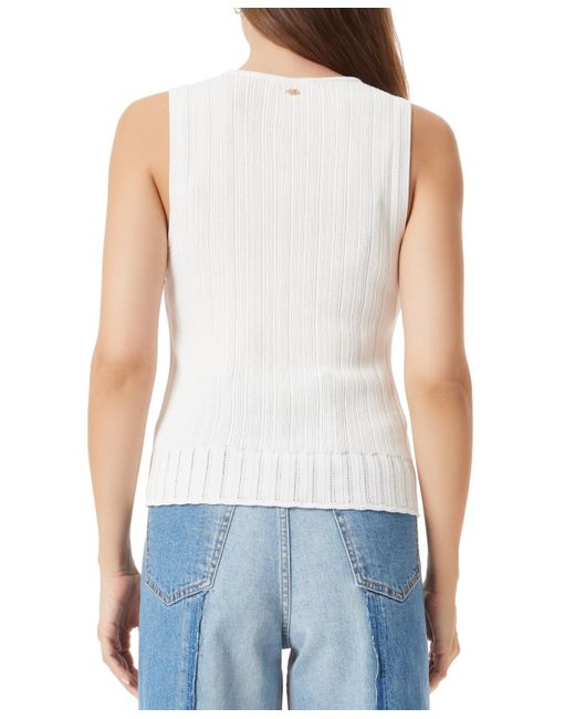 Sam Edelman White Button-front Sweater Vest