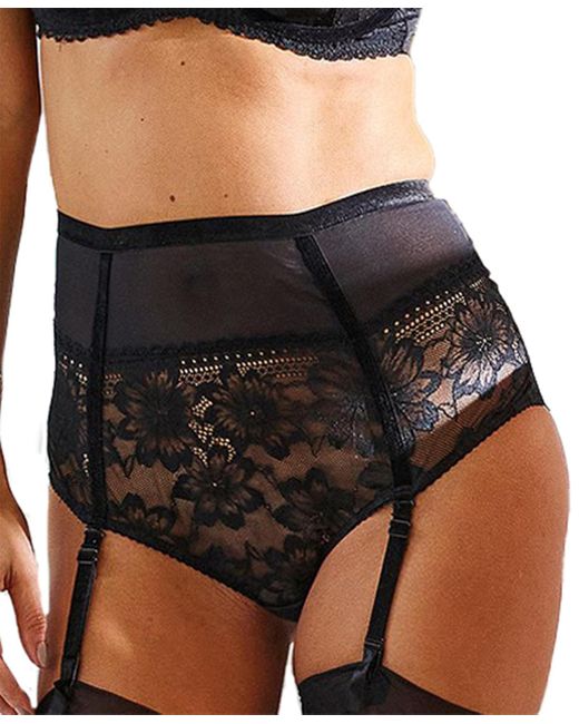 Lascana Black Lace High Waisted Bikini Brief