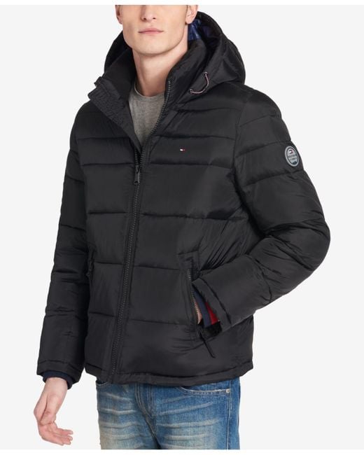 Tommy Hilfiger Fleece Big & Tall Quilted Hooded Puffer Jacket, Created ...