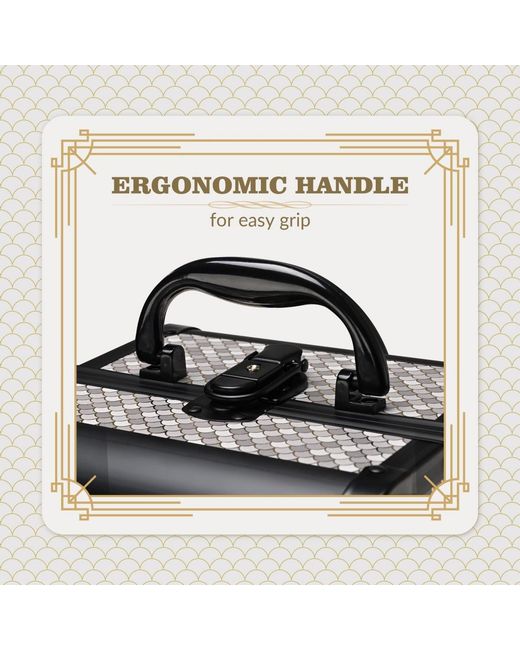 Byootique Gray Makeup Train Case