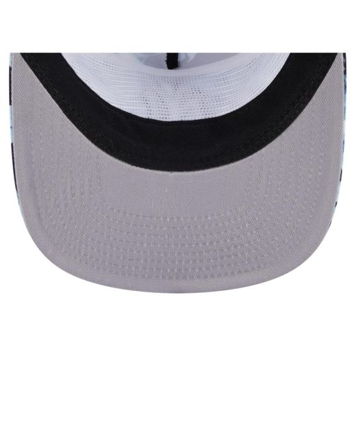 KTZ Blue New York Yankees Adventure Pattern Golfer Trucker Snapback Hat for men