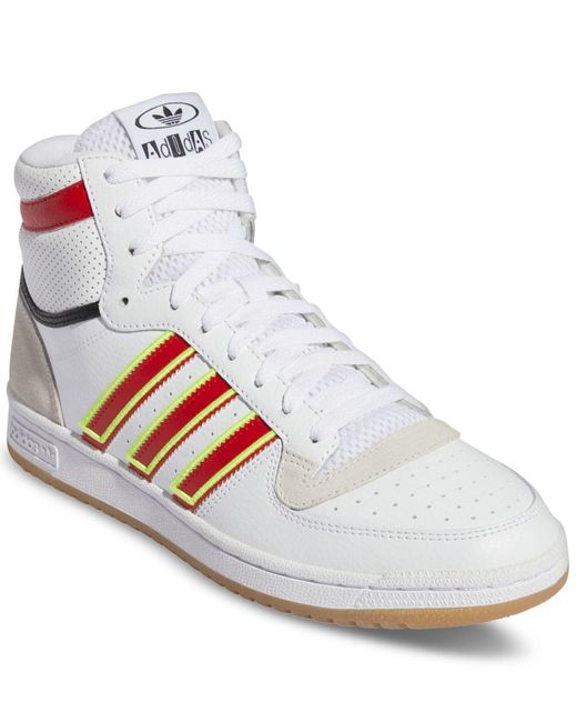 adidas Leather Top Ten Rb Casual Sneakers From Finish Line in White for