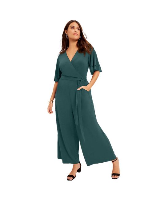 June + Vie Green June + Vie June + Vie Wide-leg Jumpsuit