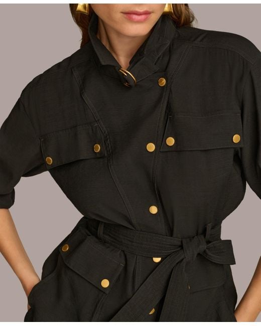 Donna Karan Natural Belted Utility Jacket