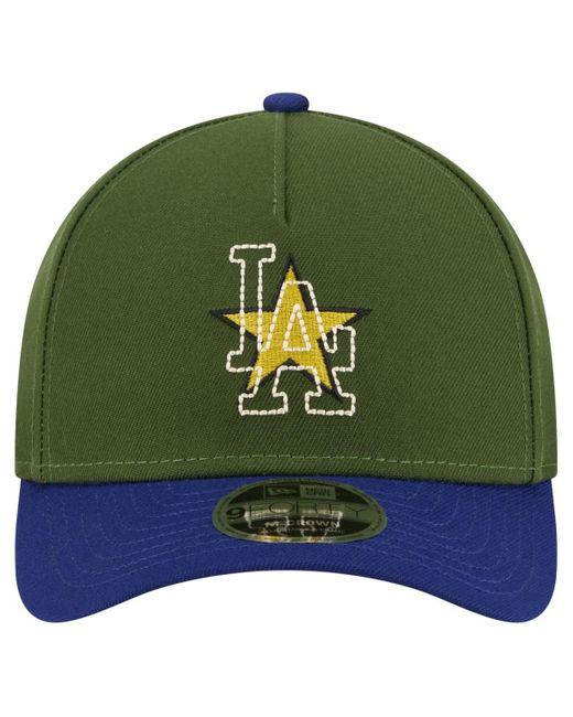 KTZ Green Los Angeles Dodgers City Feature 9forty A-frame Adjustable Hat for men