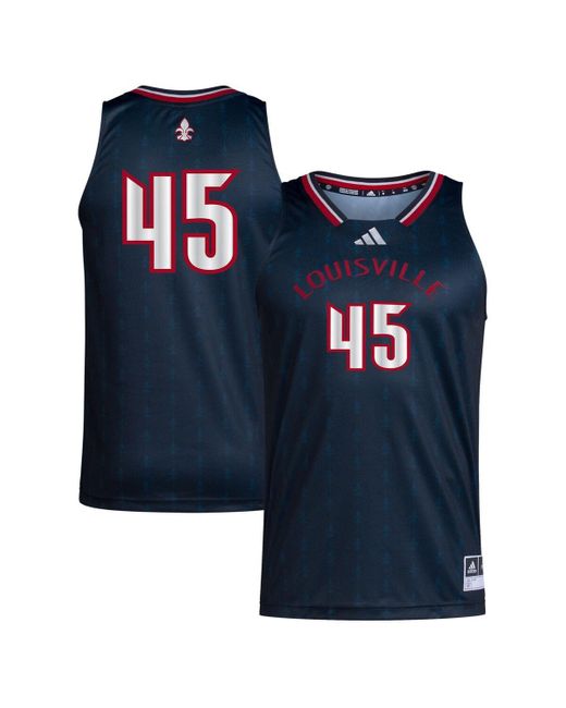 Adidas Blue #45 Louisville Cardinals Swingman Jersey for men