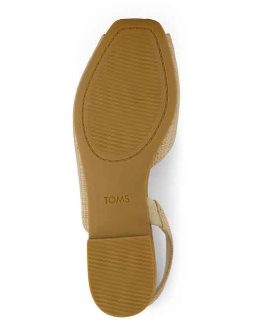 TOMS Metallic Briella Open Toe Slingback Flat Sandals