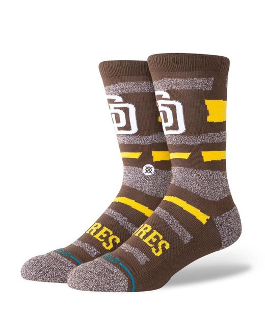 Stance Brown And San Diego Padres Squeeze Tri-blend Knit Crew Socks