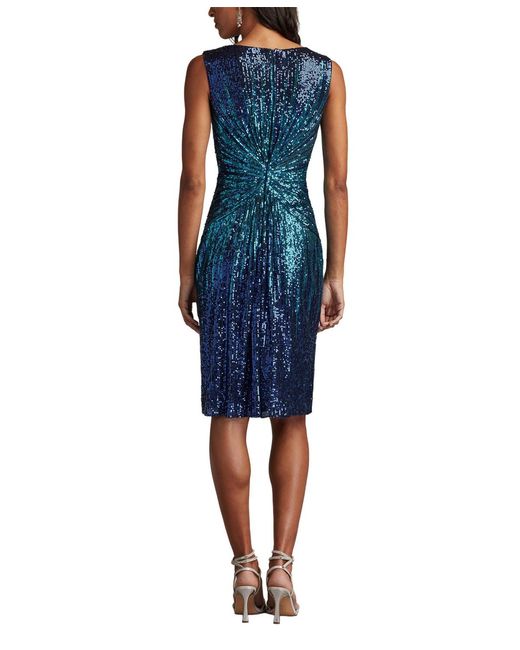 Tadashi Shoji Blue Solene Sequin Cocktail Dress