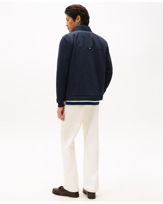 Tommy Hilfiger Blue Signature Zip-thru Harrington Jacket for men