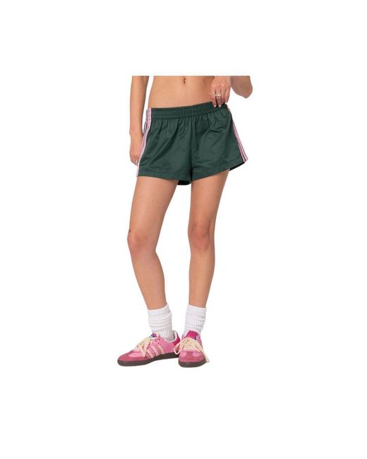 Edikted Green Nikki Nylon Shorts