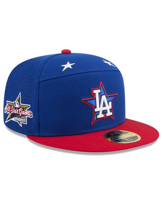 KTZ Blue/red Los Angeles Dodgers 2025 Mlb All-star Game Workout Side Patch 59fifty Fitted Hat for men