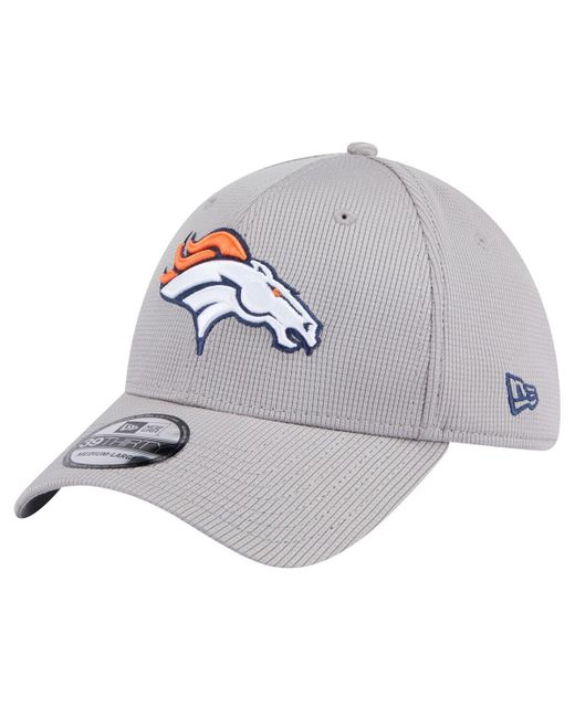 KTZ Gray Denver Broncos Active 39thirty Flex Hat for men