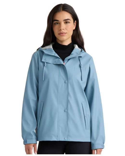 Hunter Blue Rubberized Rain Jacket