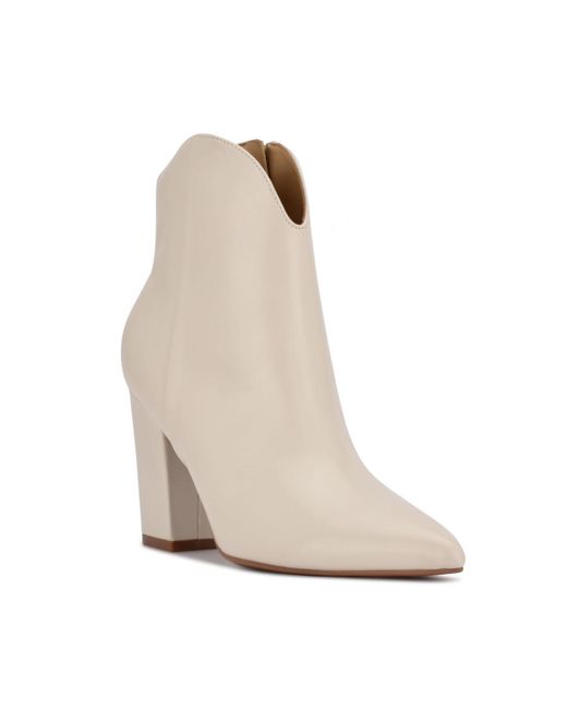 Nine West White Ghost Ankle Pointy Toe Booties