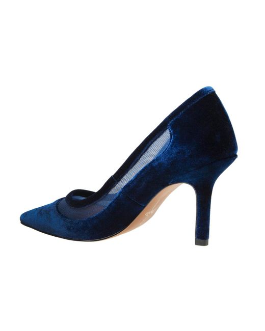 Linea Paolo Blue Perline Mixed Media High Heel Pumps
