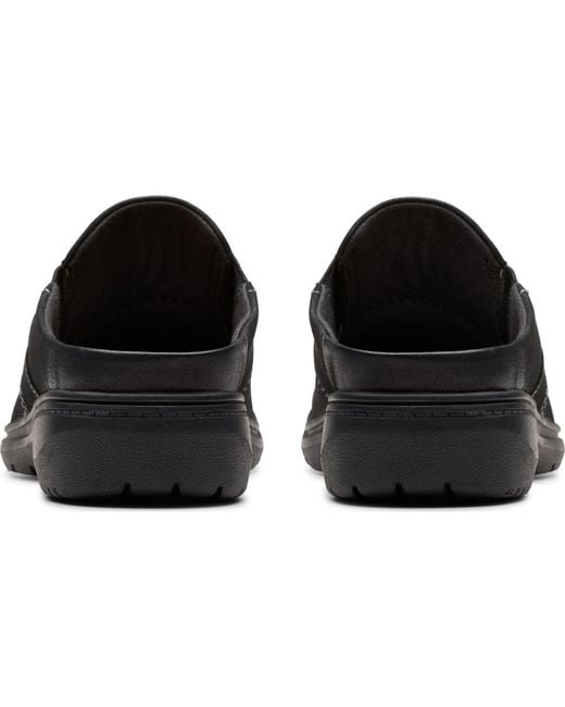 Clarks Black Carleigh Viola Round Toe Mules