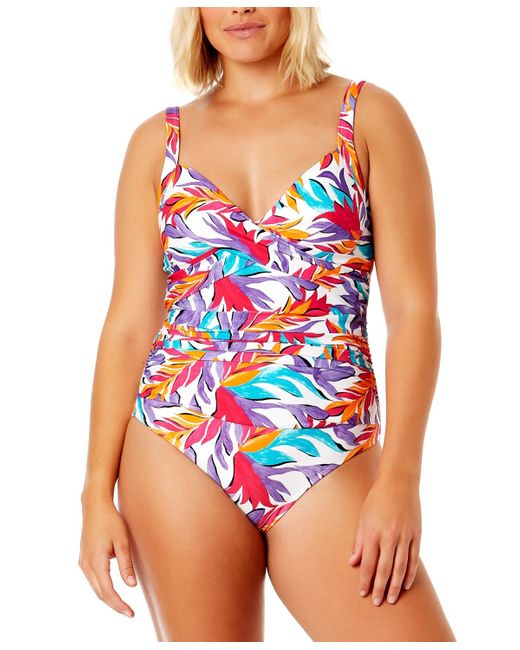 Anne Cole Multicolor Tropical-print One-piece Swimsuit