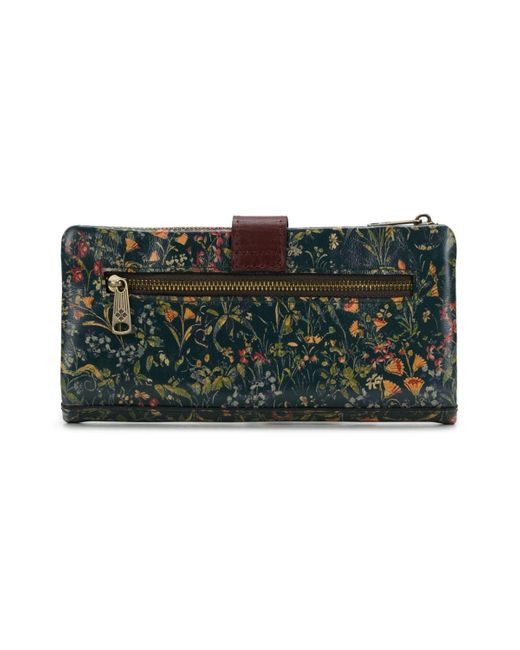 Patricia Nash Green Annesley Leather Wristlet