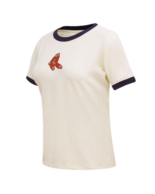 Pro Standard White Boston Red Sox Retro Classic Ringer T-shirt