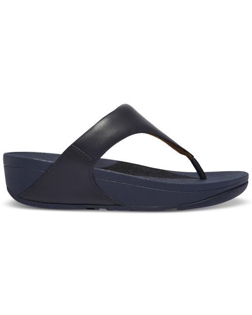 Fitflop Blue Lulu Leather Toepost Flip-flop Sandals