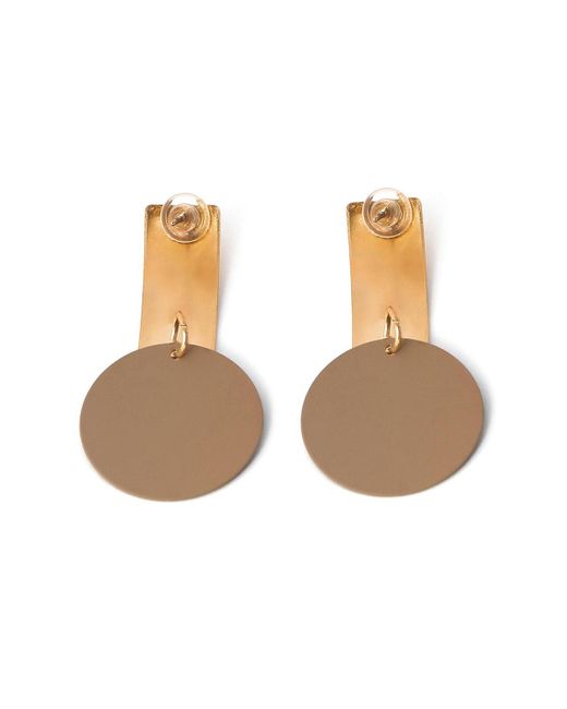 SOH Natural Gold Plated Designer Drop Earrings