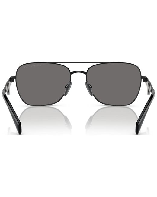 Prada Black Symbole Round Polarized Sunglasses