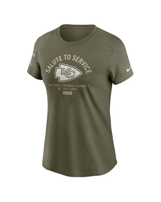 Nike Green Kansas City Chiefs 2025 Salute To Service Sideline T-shirt