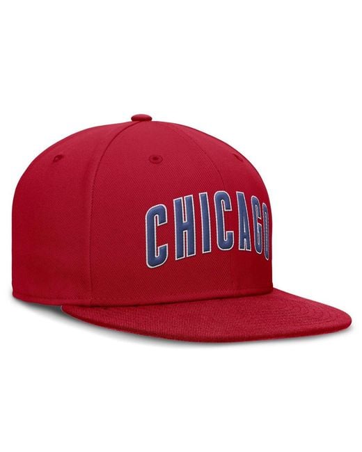 Nike Red Chicago Cubs True Performance Fitted Hat for men