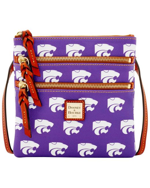 Dooney & Bourke Purple Kansas State Wildcats Triple-zip Crossbody Bag
