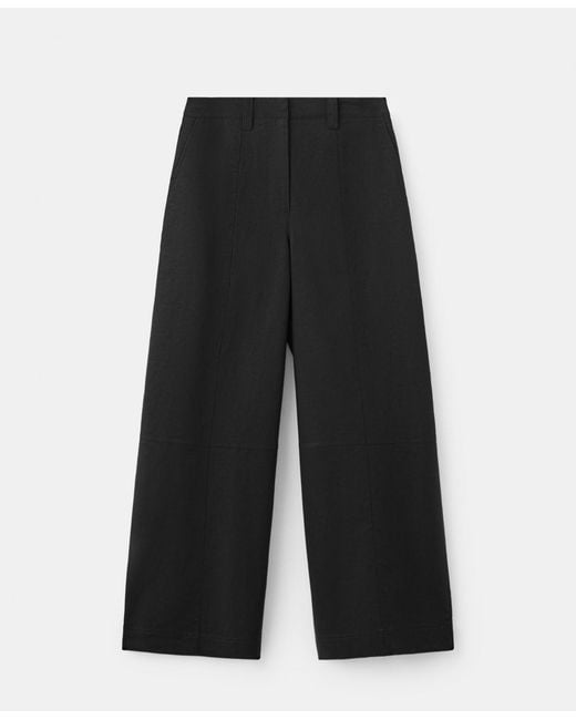 Mango Black Linen Balloon Pants