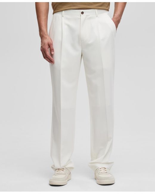 Mode Of One White Relaxed-fit Straight-leg Suit Pants for men