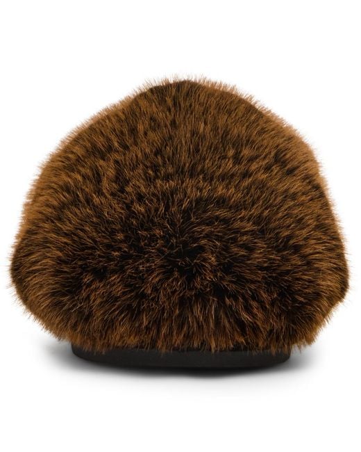 Steve Madden Brown Poof Cozy Slides Slippers