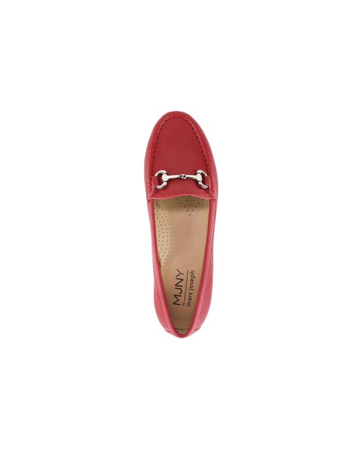 Marc Joseph New York Red Carter Road Slip On Comfort Buckle Loafer