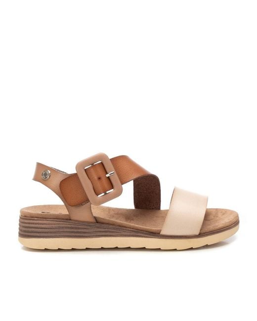 Xti Brown Small Wedge Sandals Refresh By