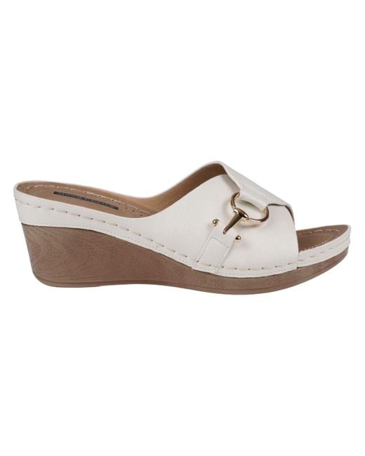 Gc Shoes White Bay Wedge Sandals