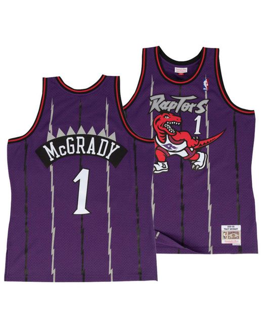 Mitchell & Ness Purple Tracy Mcgrady Toronto Raptors Hardwood Classic Swingman Jersey for men